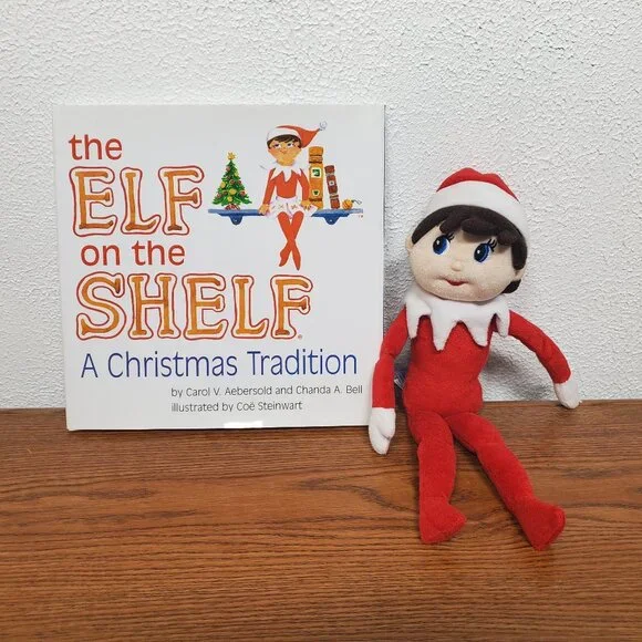 Plush 14" Elf on a Shelf and the Book the Elf on the Shelf A Christmas Tradition - Picture 1 of 8